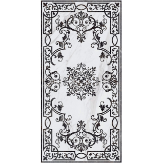 Монте Тиберио декорированный белый 119,5x238,5 керамический гранит лаппатированный SG591722R