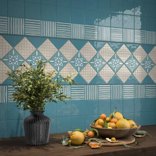 Бахия 2 зеленый 9,8х9,8 декор глянцевый KMD3STA019GN