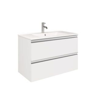 Тумба подвесная FELIS 85 под умыв-к Cerastyle Arte 85, белый шёлк, LFE-WCAB-85-411