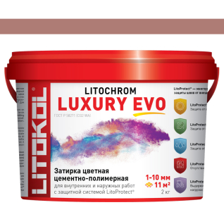 Фуга Litochrom Luxury Evo 330 розовый лосось 2 кг 