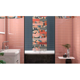 Аккорд грань серый темный 8,5x28,5 плитка глянцевый 9015