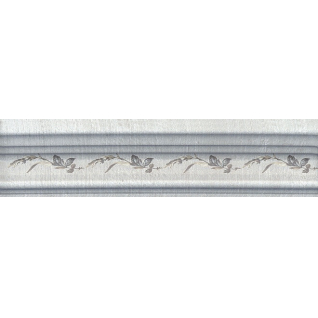 Кантри Шик багет декорированный серый 5x20 бордюр матовый BLB029
