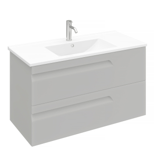 Тумба подвесная Atlas 100 под умывальник Creavit Su 100, кашемир матовый