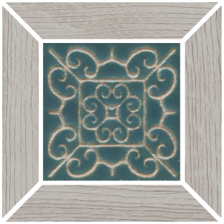 Тровазо наборный серый светлый 13x13 декор матовый ID151