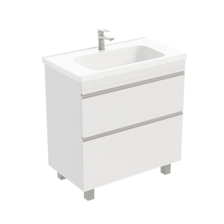 Тумба напольная VENUS 80 под  умыв-к Creavit Ideal 80, УЛЬТРА белый глянец, LVE-WFCAB-80-101