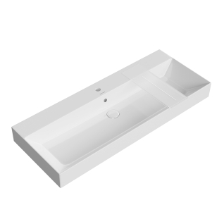 Умывальник GRANDE 120 мебельная\подвесная с креплением, полочкой, белый глянец GR.wb.120