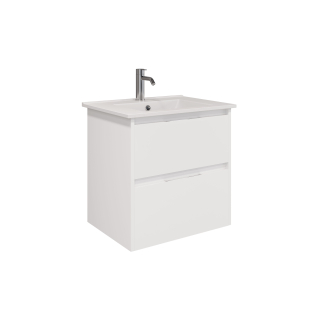 Тумба подвесная NORMA 60 под умыв-к Creavit SU 60, белый шелк матовый, LNO-WCAB-60-411