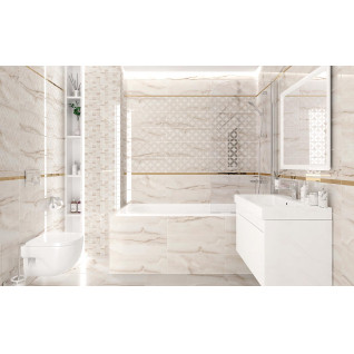 Happy Tact бежевый 20x60 декор глянцевый