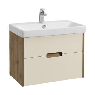Тумба подвесная Оливия Бежевый/Дуб веллингтон 70 под умывальник