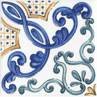 Капри майолика 9,8x9,8 вставка глянцевый STG\A487\1146H