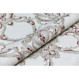 Обои виниловые Ориент мотив белый красный KM7704