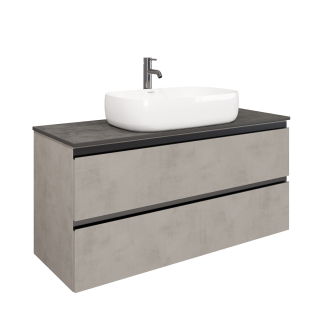 Тумба подвесная ELECTRA 120 со столешницей, серебро/цинк Нирвана, LE-WCABtop-120-101-513