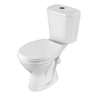 Унитаз-компакт Pro (гориз. вып., ниж.под., однореж. арм. 6 л, п/пропил.сид) белый, 1с 1P2155S0000BF