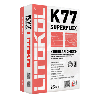 Клей для плитки суперэластичный Litokol SUPERFLEX K77 серый C2TES1 (до 25 кг