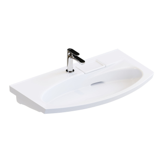 Умывальник Riva 80 на тумбу белый глянцевый