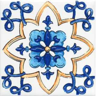 Капри майолика 20x20 декор глянцевый STG\A452\5232