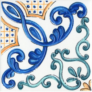 Капри майолика 20x20 декор глянцевый STG\A454\5232