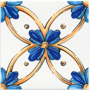 Капри майолика 20x20 декор глянцевый STG\A455\5232