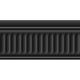 Бланше черный 9,9x20 бордюр глянцевый структурный 19049\3F
