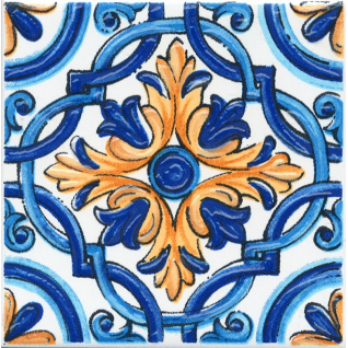 Капри майолика 20x20 декор глянцевый STG\A458\5232