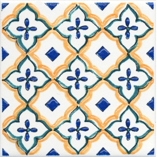 Капри майолика 20x20 декор глянцевый STG\A469\5232