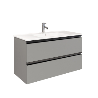 Тумба подвесная FELIS 100 под умыв-к Cerastyle Arte 100, матовая сталь,  LFE-WCAB-100-414