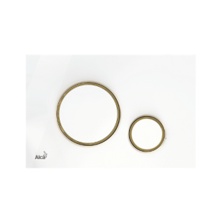 Кнопка смыва белая/золотая  M775