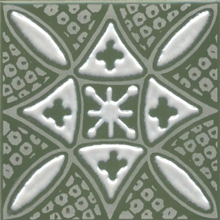 Бахия 2 зеленый 9,8х9,8 декор глянцевый KMD3STA019GN