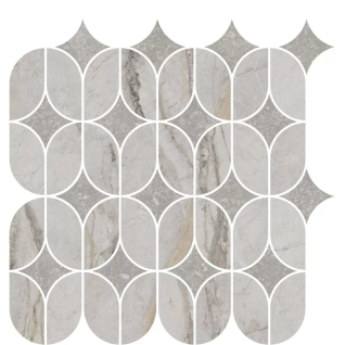 Ифран наборный серый светлый 30х32,5 декор глянцевый KMD2HID004BR