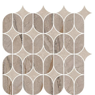 Ифран наборный бежевый светлый 30х32,5 декор глянцевый KMD2HID014BR