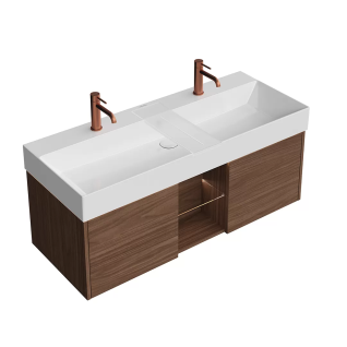 Тумба подвесная GRANDE 120, 2 ящика + открытая зона, структурированный GR.120.2\SNUT