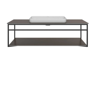 Металлический каркас подвесной Plaza Next 120 черный под столешницу и умывальник