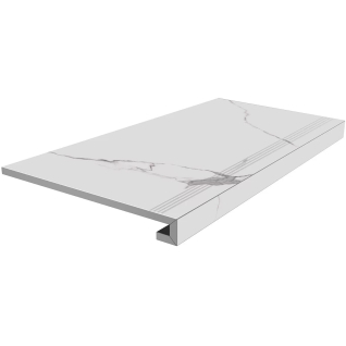 Монте Тиберио белый 33x80 ступень фронтальная клееная лаппатированный SG849992R\GCF