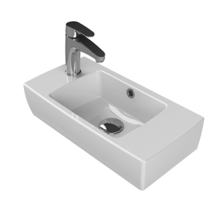 Умывальник City 50 левый накладной белый