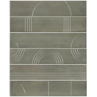 Мажорель зеленый 28,5x36 панно глянцевый (из 6 частей 6х28,5) KMP3STA003RN6X