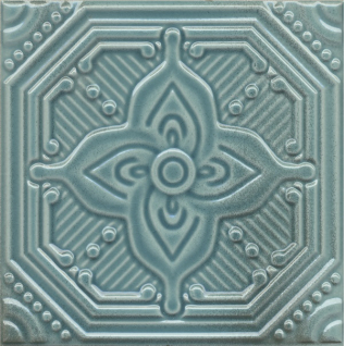 Салинас лазурный 15x15 декор глянцевый SSA004