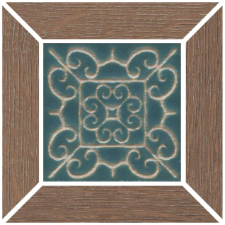 Тровазо наборный коричневый 13x13 декор матовый ID156