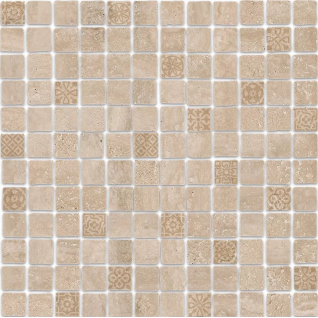 Риальто Антика мозаичный 2 бежевый 30x30 декор матовый MBD004