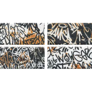 Граффити 20x39,6 панно матовый (из 4 частей 9,9x20) OP\A210\4x\19060