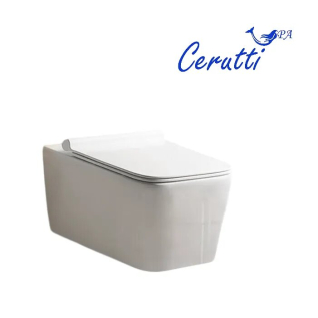 Унитаз подвесной VIOLA Aria Tornado безободковый c крышкой, белый