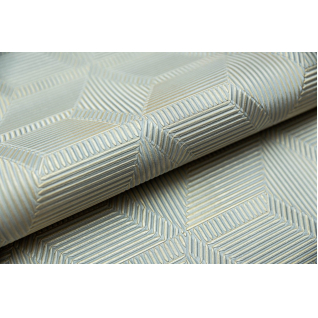 Обои виниловые Геометрия мотив голубой, золотой KM5102