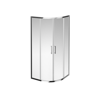 Душевой уголок VETRO раздвижной 90х90х195, 1/4 круга, покрытие Easy clean, хром