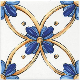 Капри майолика 9,8x9,8 вставка глянцевый STG\A488\1146H