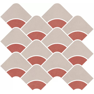 Таделакт наборный серый светлый, красный 28x30 декор матовый KMD2HID010BR