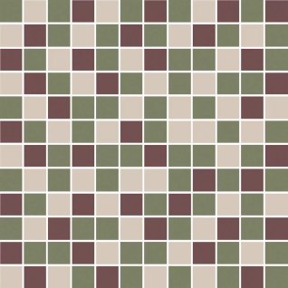 Темари мозаичный микс зелёный, бордовый, бежевый светлый 29,8x29,8 декор матовый KMD2MSM011MN
