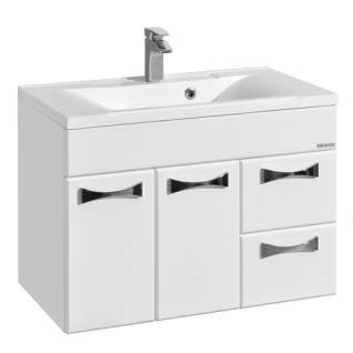 Тумба подвесная Диор 80 белая под умывальник Премьер М