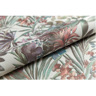 Обои виниловые Джангл мотив светлый цветной KM5903