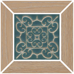 Тровазо наборный бежевый 13x13 декор матовый ID153