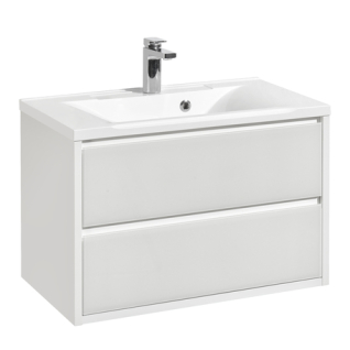 Тумба подвесная Римини 80 белая под умывальник Премьер М, Victoria-N