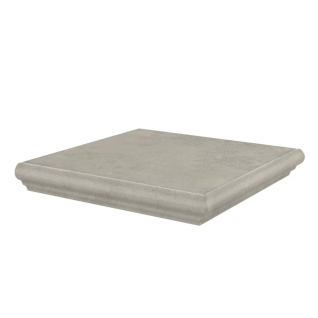 Хадду серый светлый 34x34 ступень угловая с капиносом матовый KM4040G0011NGTA